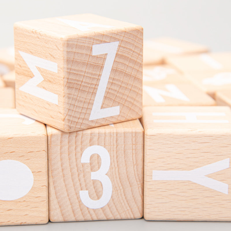 Solid wood building blocks large particle educational toys