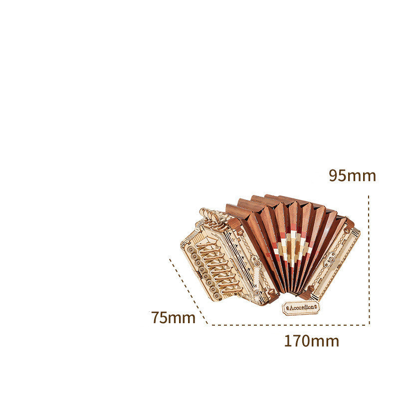 3D Three-dimensional Puzzle Wooden Musical Instrument Model Decompression DIY