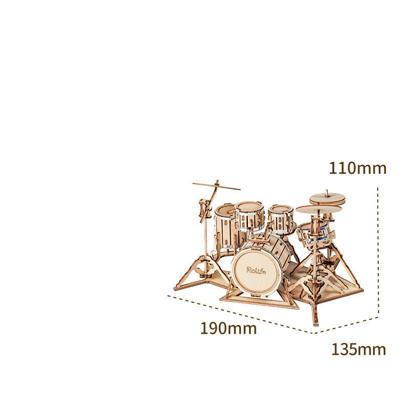 3D Three-dimensional Puzzle Wooden Musical Instrument Model Decompression DIY