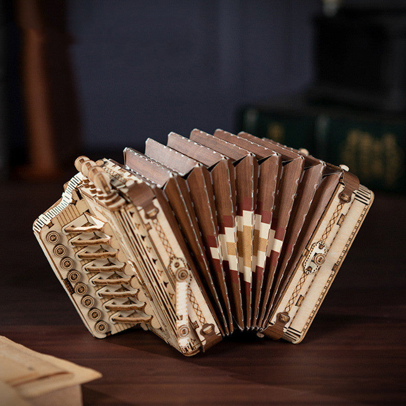 3D Three-dimensional Puzzle Wooden Musical Instrument Model Decompression DIY