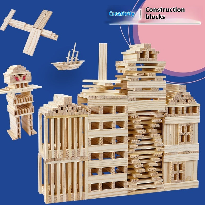 Wood Paint-free Capole Children's Wooden Assembled Kindergarten Educational Toys